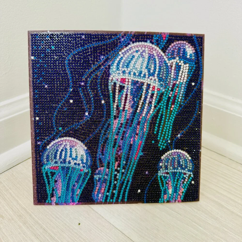 Crystal Jellyfish Mini Painting Handmade 8